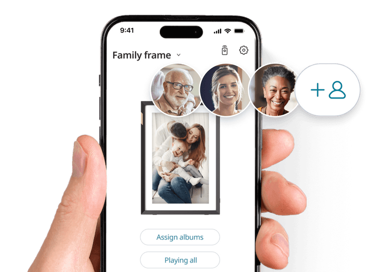 Every invited member can manage the frame collectively